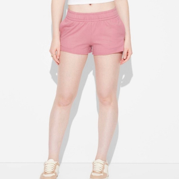 Wild Fable High Rise Dusty Pink Knit Shorts NEW Small - Picture 3 of 11
